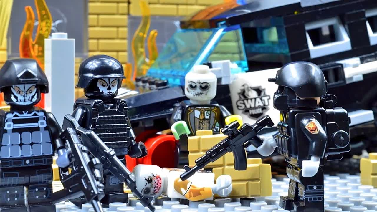 趣玩樂高lego:樂高特警戰隊,殭屍來襲,特警部隊出動消滅殭屍-少兒片花