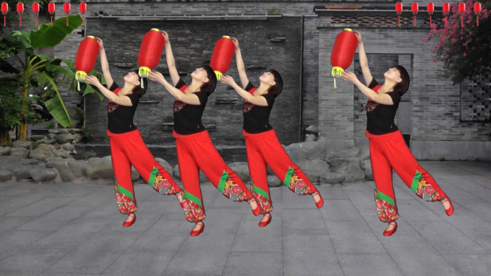 微妙广场舞│《越来越美》喜庆灯笼舞